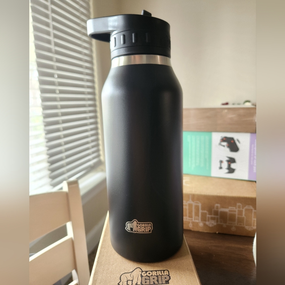 Gorilla Grip Black Water Bottle